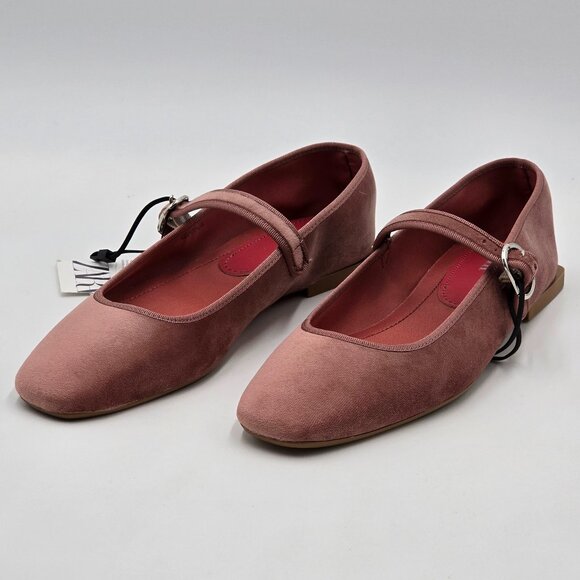 Zara Velvet Mary Jane Ballet Flats - NWT - Picture 2 of 15